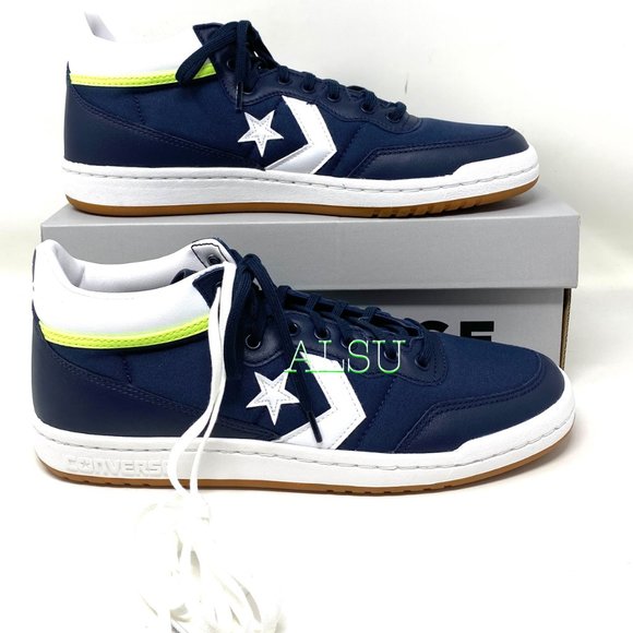 Converse Fastbreak Pro Mid Leather Sneakers Canvas Blue Men's Size 167609C - Picture 5 of 9